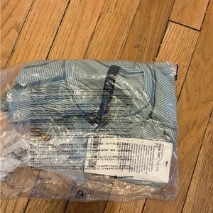 Striped Light Green Lululemon metal vent shirt - size L, NWT